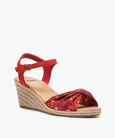 sandales femme a talon compense en corde rouge sandales a talon9391501_2