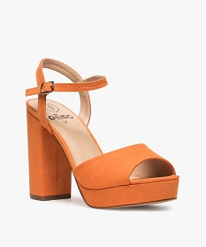 sandales femme a talon haut et plate-forme orange sandales a talon9394101_2
