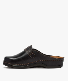 sabots femme confort unis a scratch et surpiqures contrastantes gris mules et sabots9398301_3