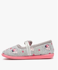 chaussons fille ballerines imprimes cupcakes gris chaussons9408901_3