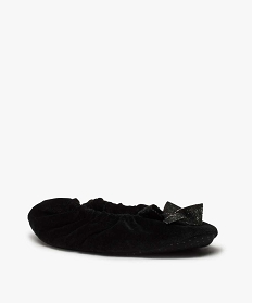 chaussons femme ballerines elastiquees en velours noir vif9412501_2