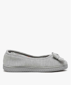chaussons femme ballerines moelleuses en jersey gris chaussons9413001_1