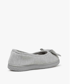 chaussons femme ballerines moelleuses en jersey gris chaussons9413001_4
