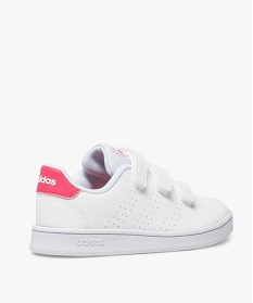 baskets fille unies trois bandes scratch – adidas blanc9419101_4