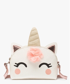 sac a main fille paillete motif licorne en relief blanc9432001_3
