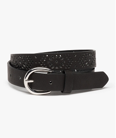 ceinture avec motifs rosaces perfores fille noir standard9433401_4