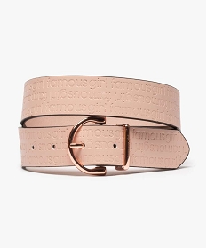 GEMO Ceinture fille gravée à boucle métallique rose standard