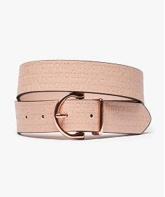 ceinture fille gravee a boucle cuivree rose9433901_1