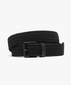 ceinture tressee elastique homme noir standard9436301_2