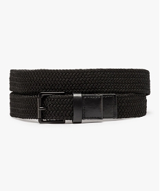 ceinture tressee elastique homme noir standard9436301_4