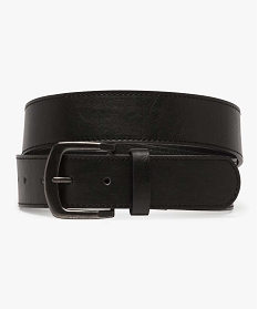 GEMO Ceinture avec large boucle en métal vieilli homme noir standard