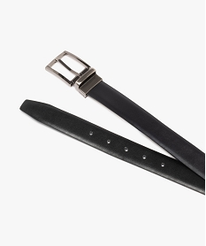 ceinture homme dessus cuir avec boucle metallique rectangle noir standard9436801_3