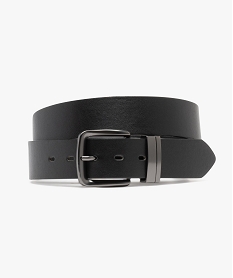 ceinture homme avec boucle de fermeture carree en metal noir9437801_2