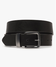 ceinture homme avec boucle de fermeture carree en metal noir9437801_4