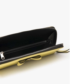 portefeuille femme avec nœud sur l’avant et fermeture zippee jaune porte-monnaie et portefeuilles9441501_3