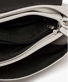 sac femme forme besace avec details zippes et anneaux metalliques gris sacs bandouliere9446901_3