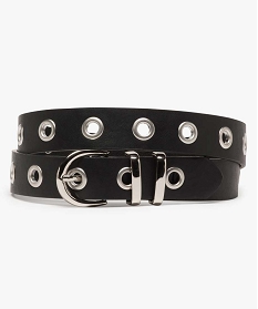 GEMO Ceinture avec oeillets métalliques femme noir standard