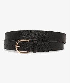 ceinture femme en matiere grainee avec boucle ovale en metal noir9454701_2