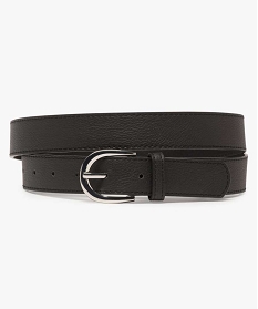 ceinture femme en matiere grainee avec boucle metallique ovale noir standard9455801_1