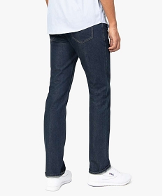 jean homme coupe regular avec surpiqures contrastantes bleu jeans9460101_3