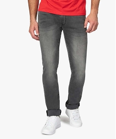 jean homme slim stretch taille haute delave gris jeans9461101_1