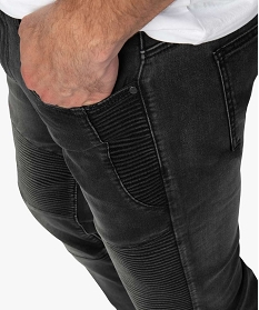 jean homme avec surpiqures sur les cuisses et les hanches gris jeans9461201_2