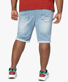 bermuda homme en jean extensible bleu shorts en jean9462301_3