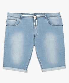 bermuda homme en jean extensible bleu shorts en jean9462301_4