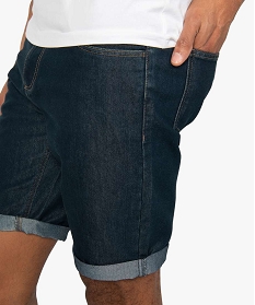 bermuda en jean homme coupe droite bleu shorts en jean9462801_2