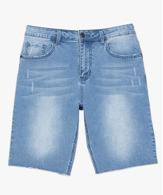 bermuda homme en jean delave a bord franc bleu shorts en jean9463201_4