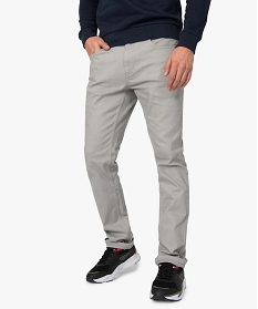 pantalon homme 5 poches straight en toile extensible gris pantalons de costume9463401_1
