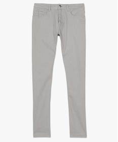 pantalon homme 5 poches straight en toile extensible gris9463401_4