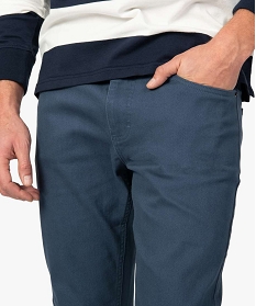 pantalon homme 5 poches straight en toile extensible bleu9463501_2