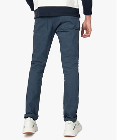 pantalon homme 5 poches straight en toile extensible bleu9463501_3