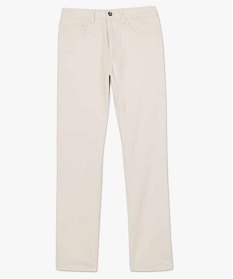 pantalon homme 5 poches coupe regular en toile unie blanc pantalons de costume9463701_4