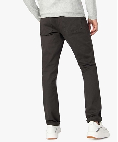 pantalon homme 5 poches coupe regular en toile unie gris pantalons9463801_3