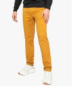 pantalon homme chino coupe slim jaune9464001_1