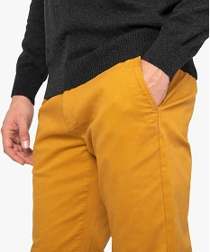 pantalon homme chino coupe slim jaune pantalons de costume9464001_2