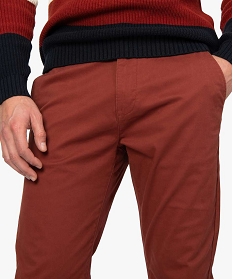 pantalon homme chino coupe straight rouge9464201_2