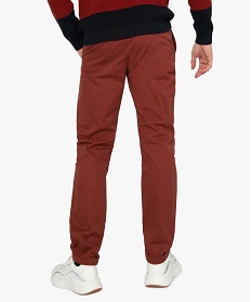 pantalon homme chino coupe straight rouge9464201_3
