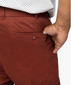 pantalon homme grande taille chino en stretch coupe straignt rouge9464601_2