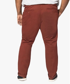 pantalon homme grande taille chino en stretch coupe straignt rouge9464601_3