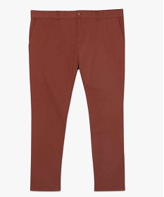 pantalon homme grande taille chino en stretch coupe straignt rouge9464601_4