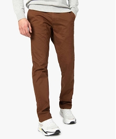pantalon chino homme coupe regular brun pantalons9464901_1