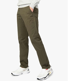 pantalon chino homme coupe regular vert pantalons de costume9465001_1