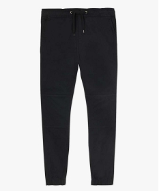 pantalon homme en toile avec taille et bas elastique noir9465501_4