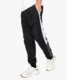 pantalon de jogging homme avec bande sur le cote noir pantalons de costume9465701_1