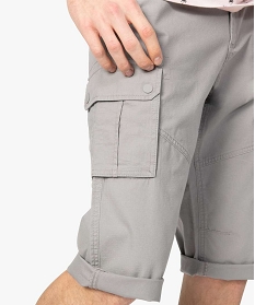 pantacourt homme multipoche gris9466401_2