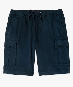 bermuda homme multipoche a taille elastiquee bleu shorts et bermudas9467701_3