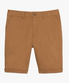 bermuda homme en toile unie 5 poches coupe chino orange shorts et bermudas9468101_4
